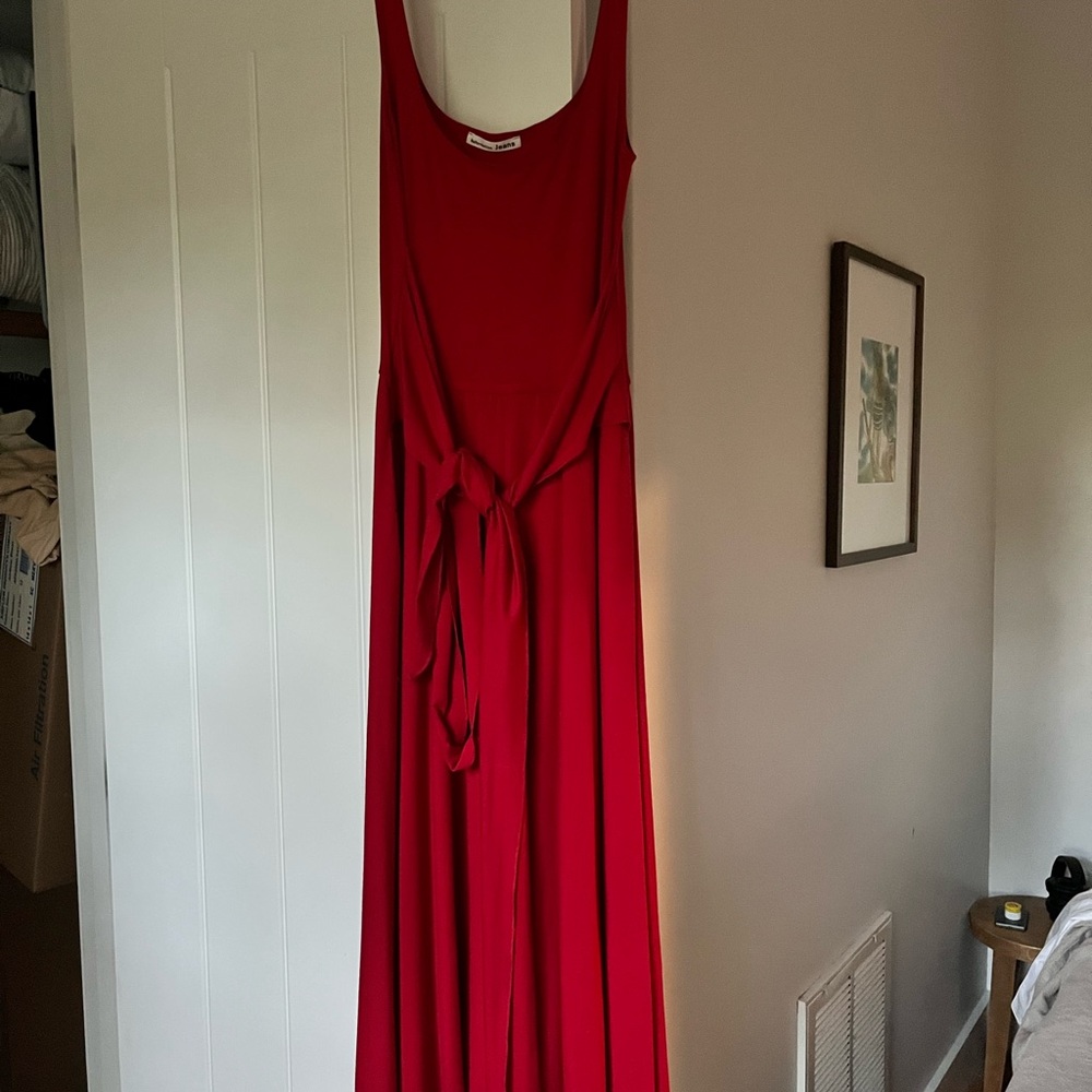 Reformation Red Midi Dress